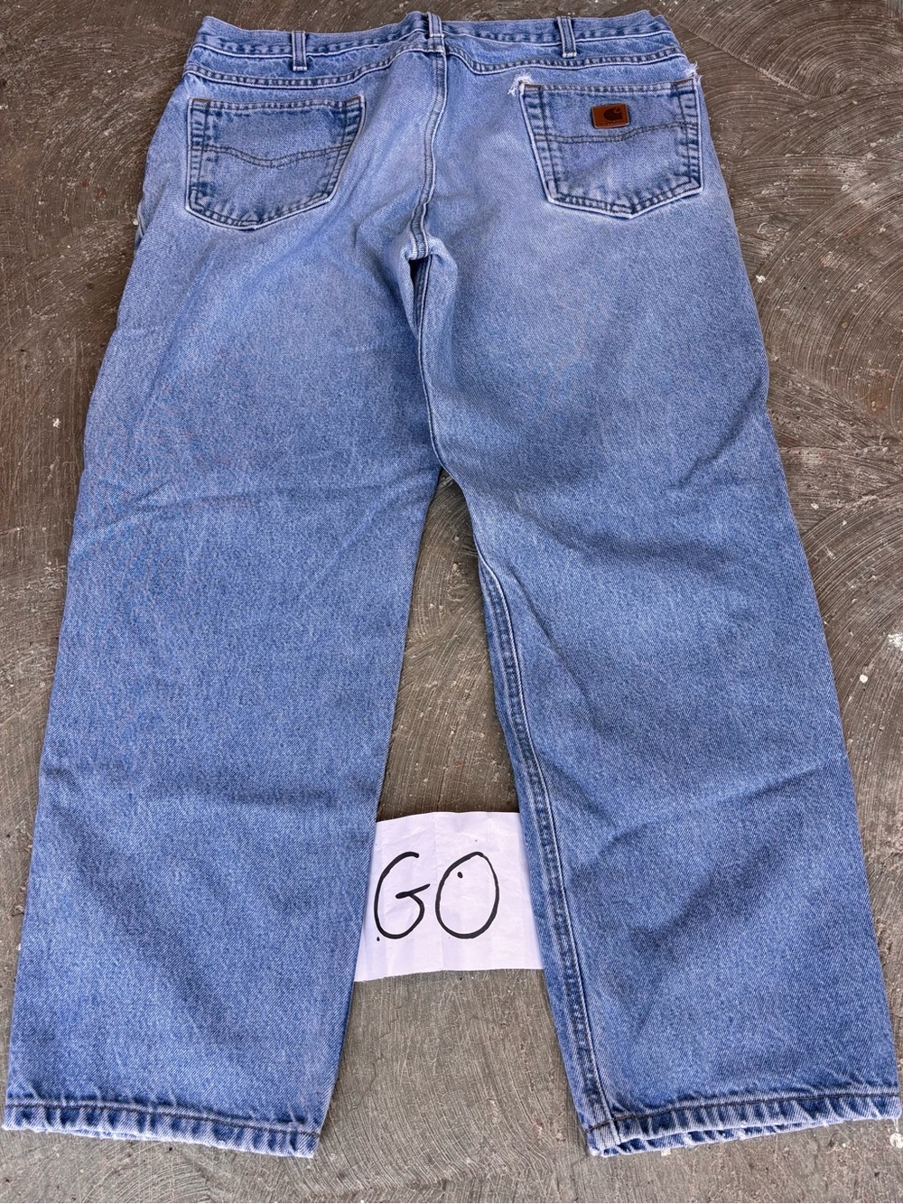 Vtg 90s Carhartt Relaxed Fit Distressed Destroyed Jeans  B17 DST Mens Size 38x29